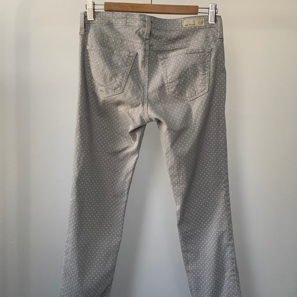 AG Stevie Ankle Jeans in Gray Polka Dot - Picture 8 of 9